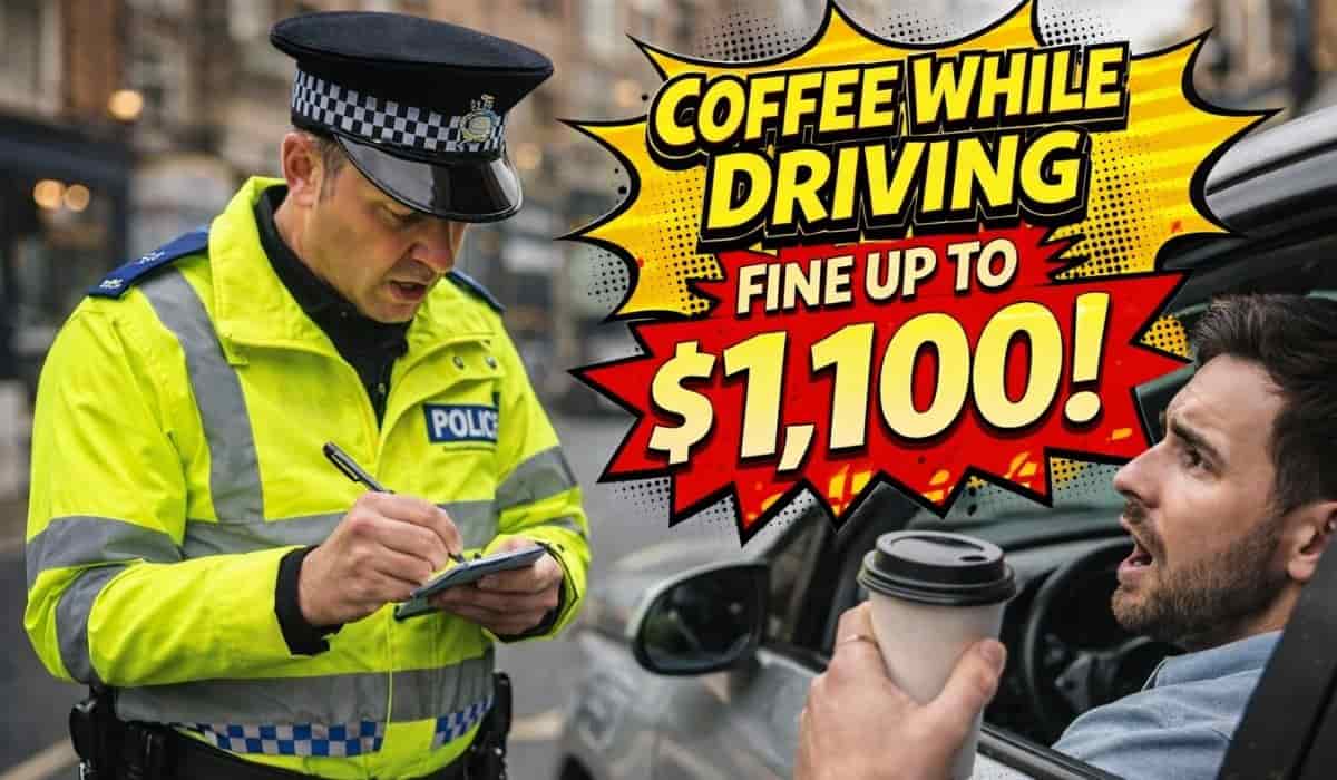 Coffee while driving fine